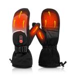 Winter Warming Skiing Rechargeable Heated Gloves Mittens Black Adult Waterproof Anti Slip for sale