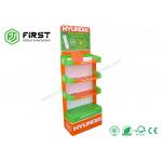 Recyclable Floor Stand Portable Paper Shelf Light Bulb Cardboard Floor Display Stand for sale