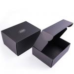 Black Custom Flat Shipping Mailer Boxes With Custom Design for sale