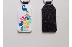China Leather Sublimation Custom Blanks Keychain Heart Round Rectangular Shapes supplier
