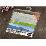 Clear Plastic PVC Underwear T Shirt Bag Clothing Packaging Bag With Hanger Hook for sale