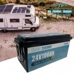 6000 Cycles Rechargeable RV Lithium Battery Pack 24V 100Ah 200Ah for sale