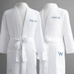 White Premium Terry Hotel Towelling Robe Length 120cm Chest for sale