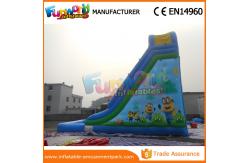 China Durable Minion Outdoor Inflatable Water Slides Inflatable Bouncer Slide With Pool supplier