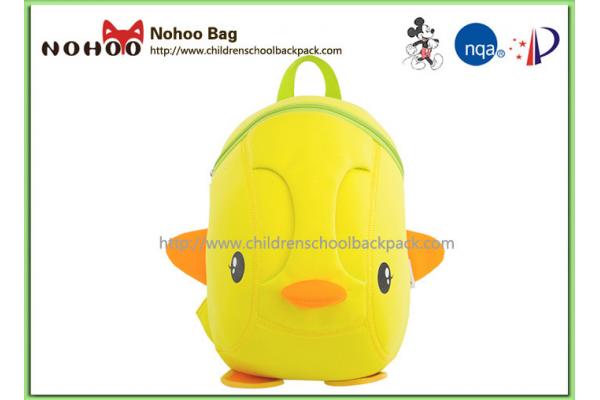 Yellow Kids Toddler Backpack For School Duck Shape 10-20L Capacity