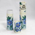 Luxury Package Blue Flower Design Hot Paper Cans Packaging Inside With Plastic Jar for sale