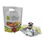1L 2L 3L 4L 5L Food Grade Stand Up Pouch , Aluminum Foil Wine Bags With Spout for sale