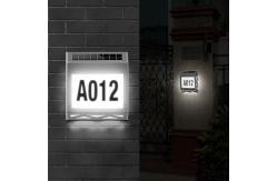 China Waterproof 6000k Solar Address Sign Wall Light FCC 8pcs Led House Number Light supplier