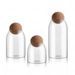 500ml Candy Airtight Glass Jar With Cork Ball Lid for sale
