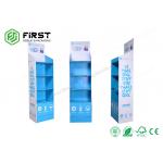 Full Color Printed Portable 4 Shelves Carton Stand Paperboard Cardboard Floor Display Stand for sale