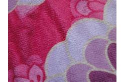 China Weft knitted flower printed 30*60 microfiber cleaning cloth , microfiber home usaging towel supplier