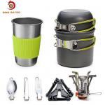 FDA Camping Cookware Stove Carabiner Canister Stand Tripod Stainless Steel Cup for sale