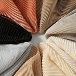 dyeing Draped Mercerized 100% Polyester Plisse Pleated Fabric for sale