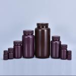 Plastic Screw Cap 100ml PP Brown Amber Reagent Bottle for Chemical Industry for sale