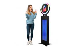 China Round Head Ipad Photo Booth Stand Sheet Metal Base With Frosted Acrylic Lampshade supplier