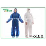 Approved ISO/CE Hooded Disposable Protective Coverall With Elastic Wrist / Ankle / Waist
