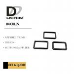 Durable Nickle Free Solid Brass D Rings , Square Gumental Rings For Handbag for sale