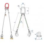38mm Double Leg Wire Rope Sling With Flemish Eye Sleeve And Thimble
