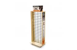 China Classical Gridwall Display Racks Double Sided Free Standing Grid Wall With Wheels supplier