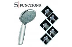 China ABS Nozzles Wall Mount Shower Head Matte Black 5 Spray Functions supplier