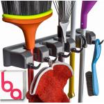 5 Position Cleaning Tool Holder 6 Hooks Wall Mount Broom Holder 447g