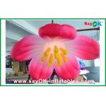 1.5m Pink Hanging Inflatable LED Flower Inflatable Lighting For Party