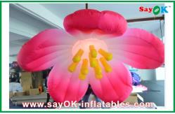 China 1.5m Pink Hanging Inflatable LED Flower Inflatable Lighting For Party supplier