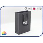 Matte Paper Shopping Bags Eco Friendly Custom Silver Hot Foil Stamping for sale