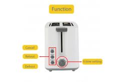 China Home Breakfast Sandwich Pop Up 2 Slice Toaster Reheat Function supplier