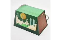 China Custom Recycled Paper Gift Boxes Food Packaging Biscuit Moon Cake With Handle supplier