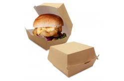 China Custom Eco-Friendly Burger Fry Boxes Biodegradable Kraft Takeaway Packaging with Folders supplier