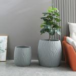 Long Lasting Frost Resistant Fiber Clay Planters Easy Cleaning