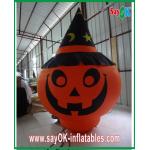 Durable Large Inflatable Pumpkin Decoration With Led Lighting Orange for sale