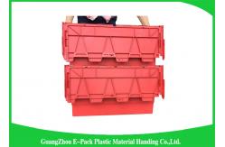 China Nestable heavy duty plastic storage containers with attached lids stackable supplier