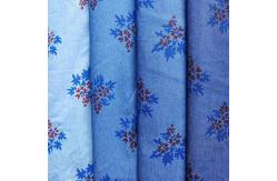 China Soft Woven Flowers Pattern Printed Jean Denim Fabric 54.5 Inch supplier
