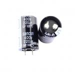 original capacitor 400V/220UF  25*40mm Aluminum electrolytic capacitor for sale