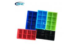 China 3D Square Silicone Ice Cube Trays Non Stick 15.5*11*5cm Customized supplier