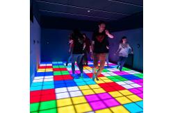 China Amusement Park Interactive Projection Hopscotch Floor Activate Games Grid Led Floor supplier