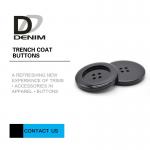 Washable DTM Resin Trench Coat Buttons With Customized Engraved Logo for sale
