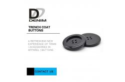 China Washable DTM Resin Trench Coat Buttons With Customized Engraved Logo supplier