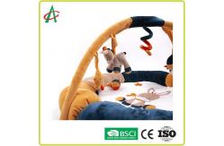 China AZO Free bOA fabric Baby Gym Play Mat With Mini Plush Animal Toys supplier