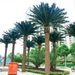 Artificial Date Palm Tree outdoor fake palm tree 10-20ft real touch leaves classic design for sale