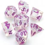 GST Translucent Resin RPG Dice Set Twelve Sided Neat Sharp Edges​ for sale