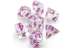 China GST Translucent Resin RPG Dice Set Twelve Sided Neat Sharp Edges​ supplier
