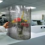High Transparency 85% Indoor Glass Curtain Wall LED Display Film 5000nits Brightness Ultra-Thin 3.9mm Design Custom Size for sale