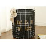 Puting Foldable washing laundry clothes basket toy storage bag large box customized Black plaid love is in my home for sale