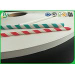 FDA 13.5mm Width 120gsm Food Grade Paper Roll / White Kraft Paper For Paper Straw for sale