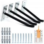 Sample Multifunction Car Tyre Wall Mount Set for 4 Rims Car Tyre Holder Hooks Rails for sale
