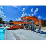 Outdoor Playground Swimming Pool Equipment Fiberglass Spiral Slide for sale