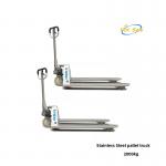 Custom 550mm Galvanized Stainless Steel Manual Hand Pallet Truck With 1T - 5T Load Capacity for sale